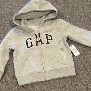 GAP Kids Light Gray Zip-Up Hoodie